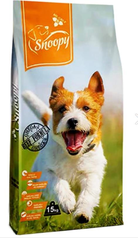 Snoopy Biftekli(Beef) Köpek Kuru Maması 15Kg