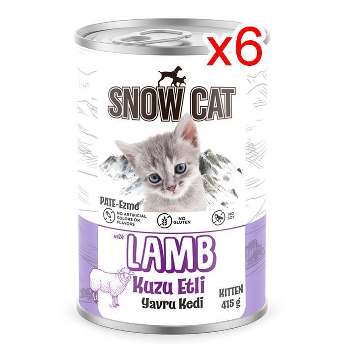 Snow Cat Kuzu Etli Yavru Kedi Konserve 400gr-6 Adet