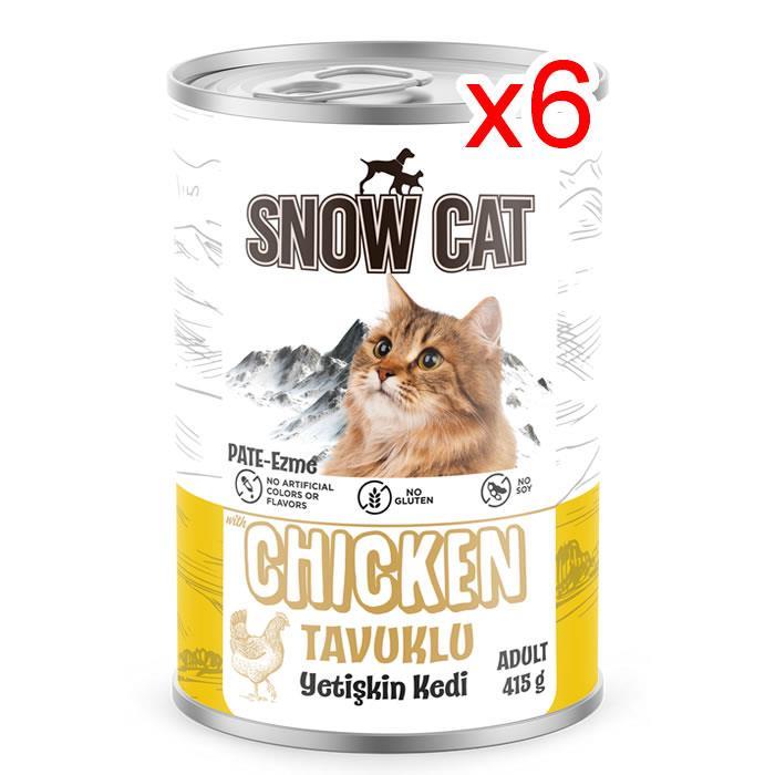 Snow Cat Tavuk Etli Kedi Konserve 400gr-6 Adet