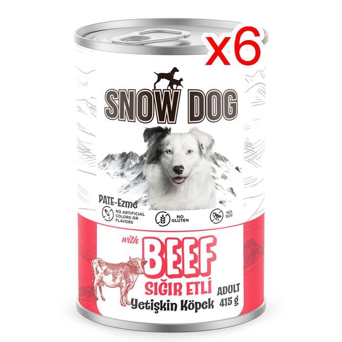 Snow Dog Sığır Etli Köpek Konserve 400gr-6 Adet