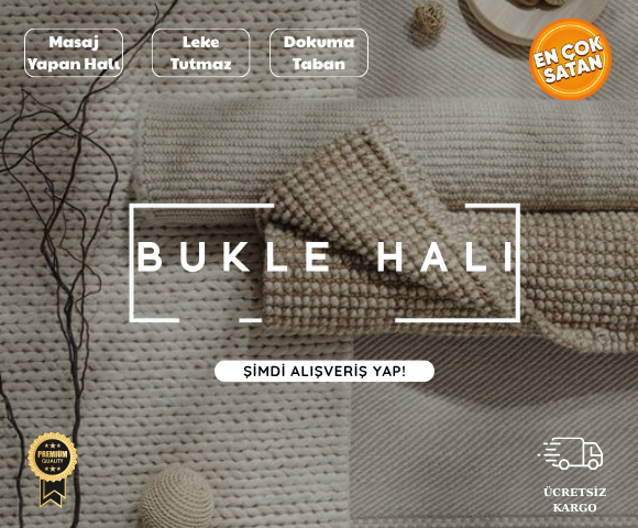 Salon, mutfak ve koridor için dayanıklı bukle halı