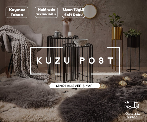 Dekoratif, doğal görünümlü kuzu post peluş halı