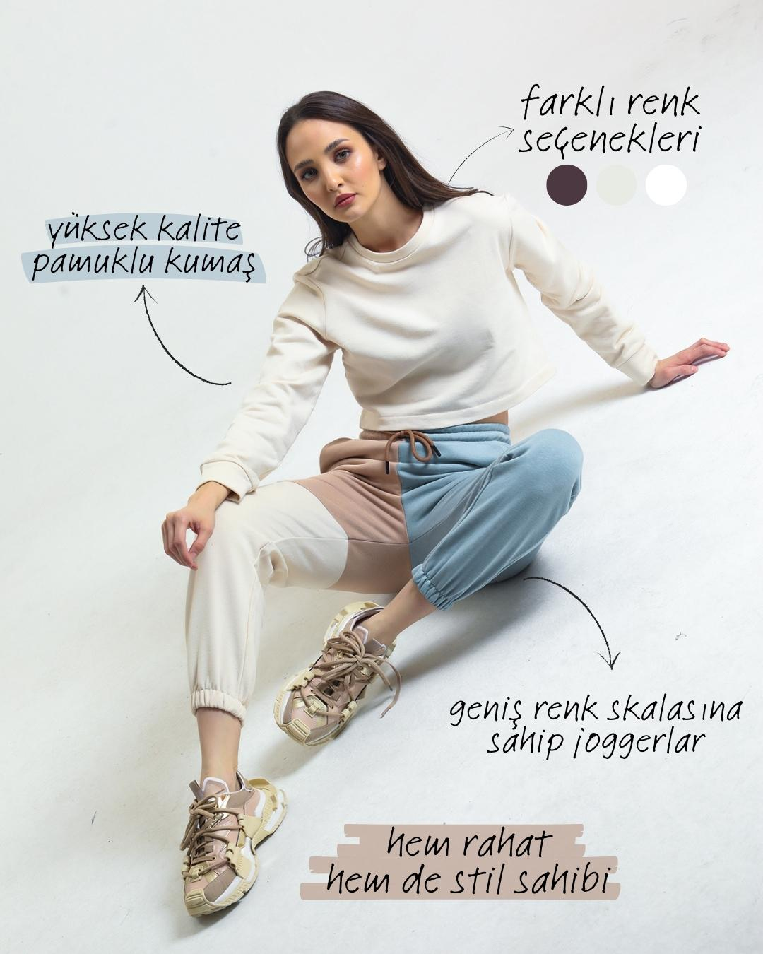 Crop Sweatshirt ve Joggerlar