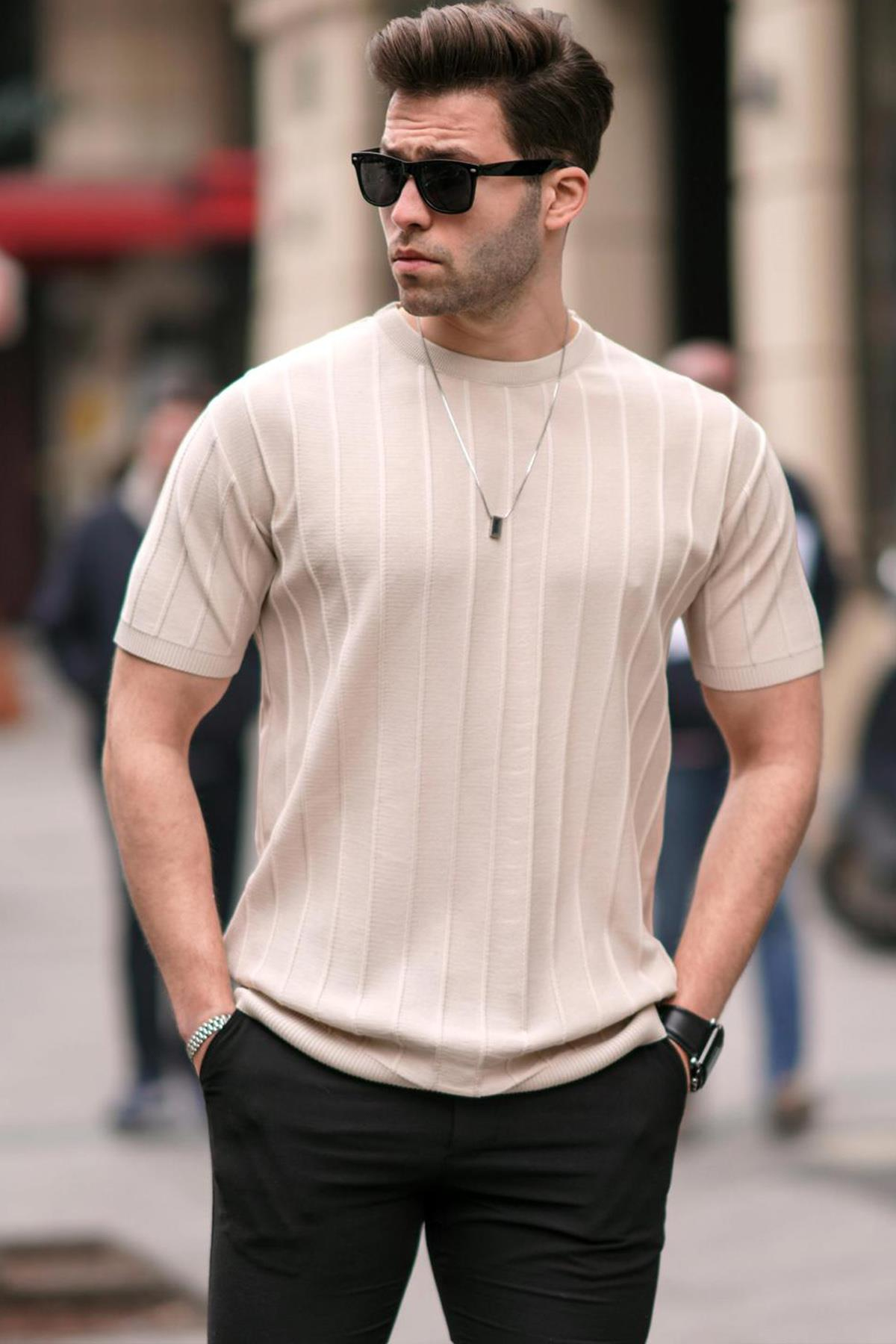 Tシャツ・カットソー   Men T-shirt Beige MW0MW38745 RBT Logo T-shirt | Beige | Jack & Jones®
