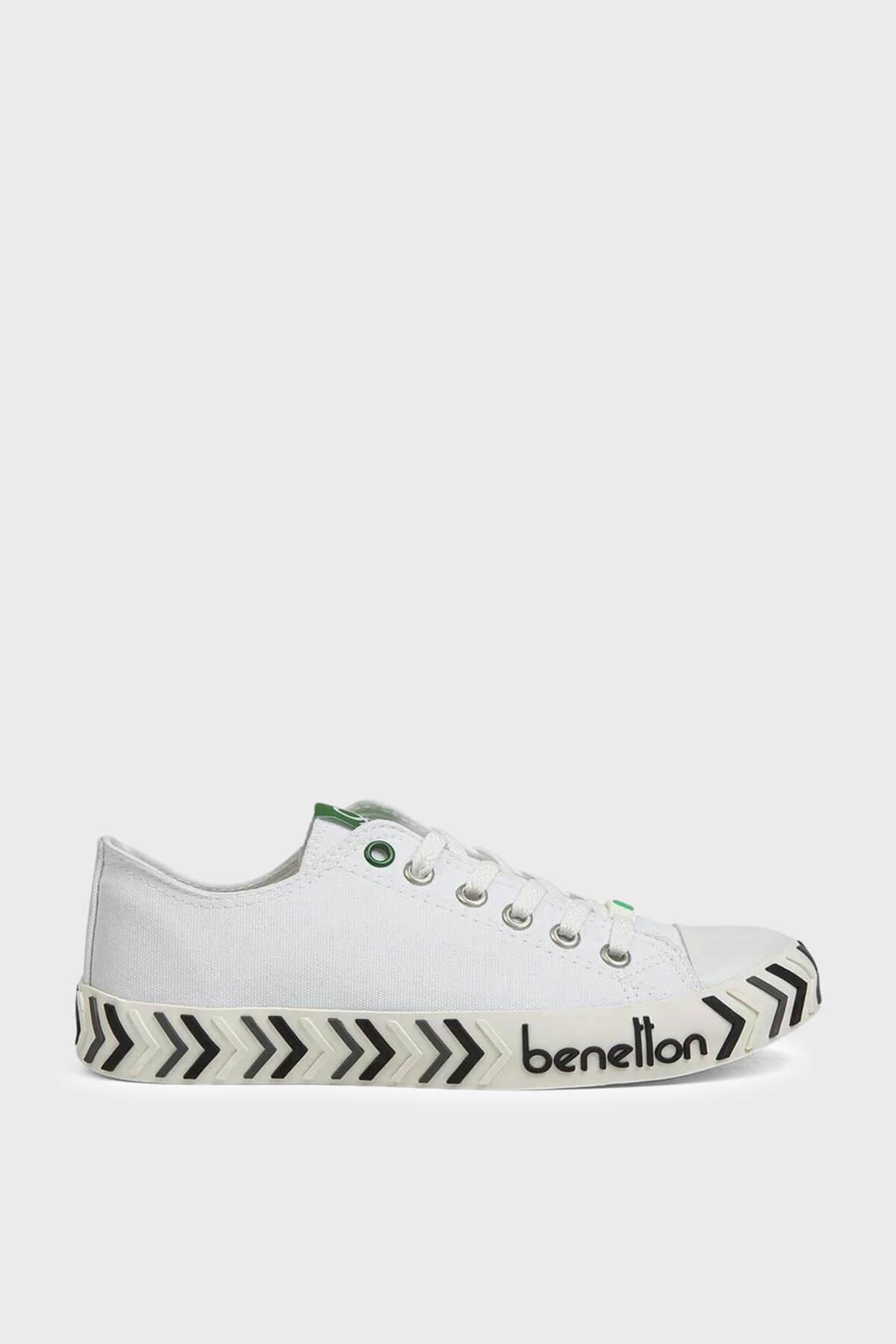 Benetton Erkek Kısa Converse Ayakkabı Beyaz Siyah BN-30626