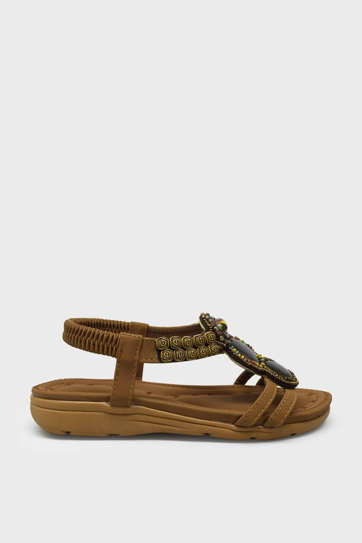Guja Kadın Günlük Taşlı Sandalet Camel BLG120-16