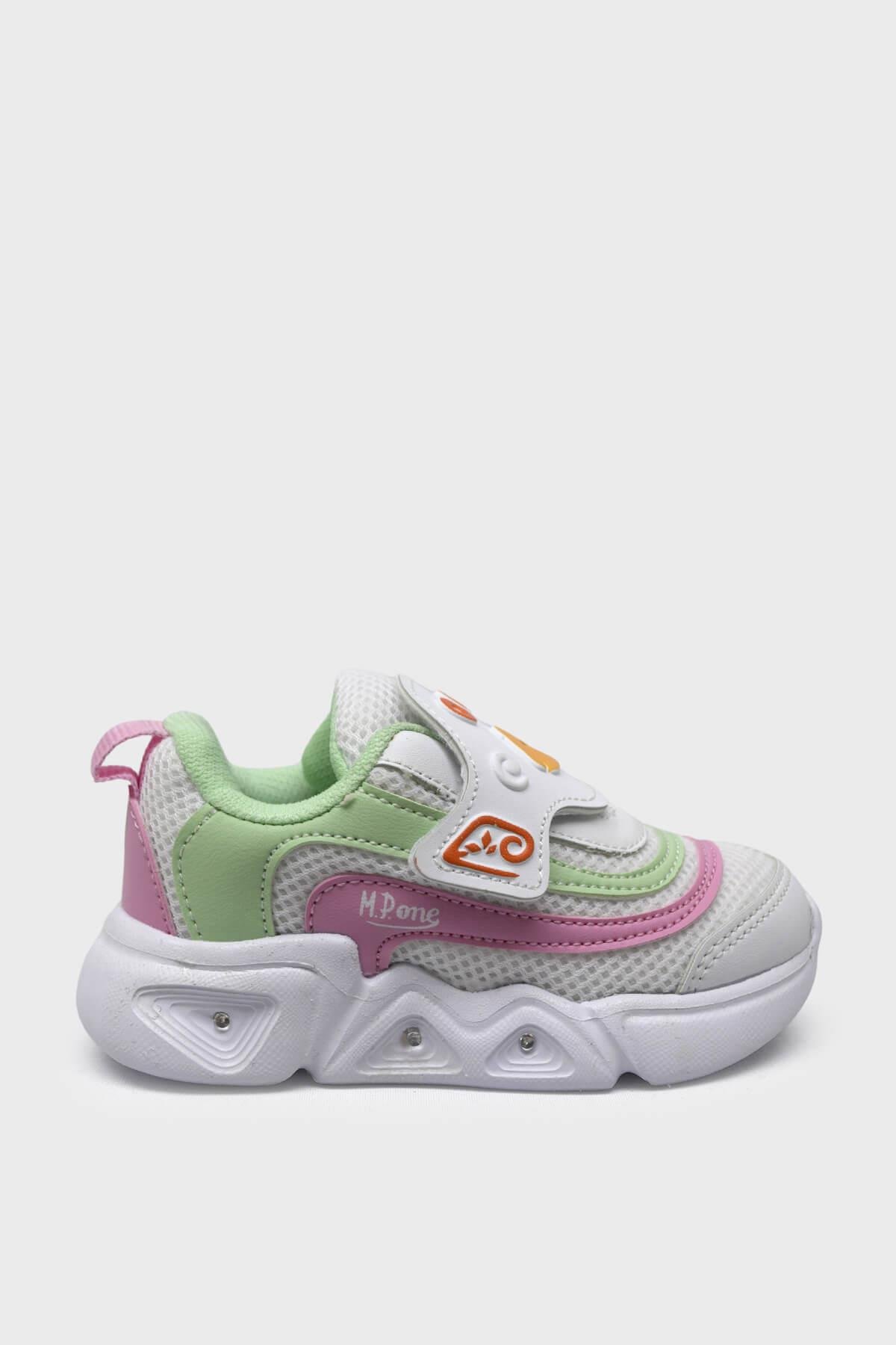 Mp Unisex Çocuk Cırtlı Spor Ayakkabı Beyaz Yeşil MP-3229