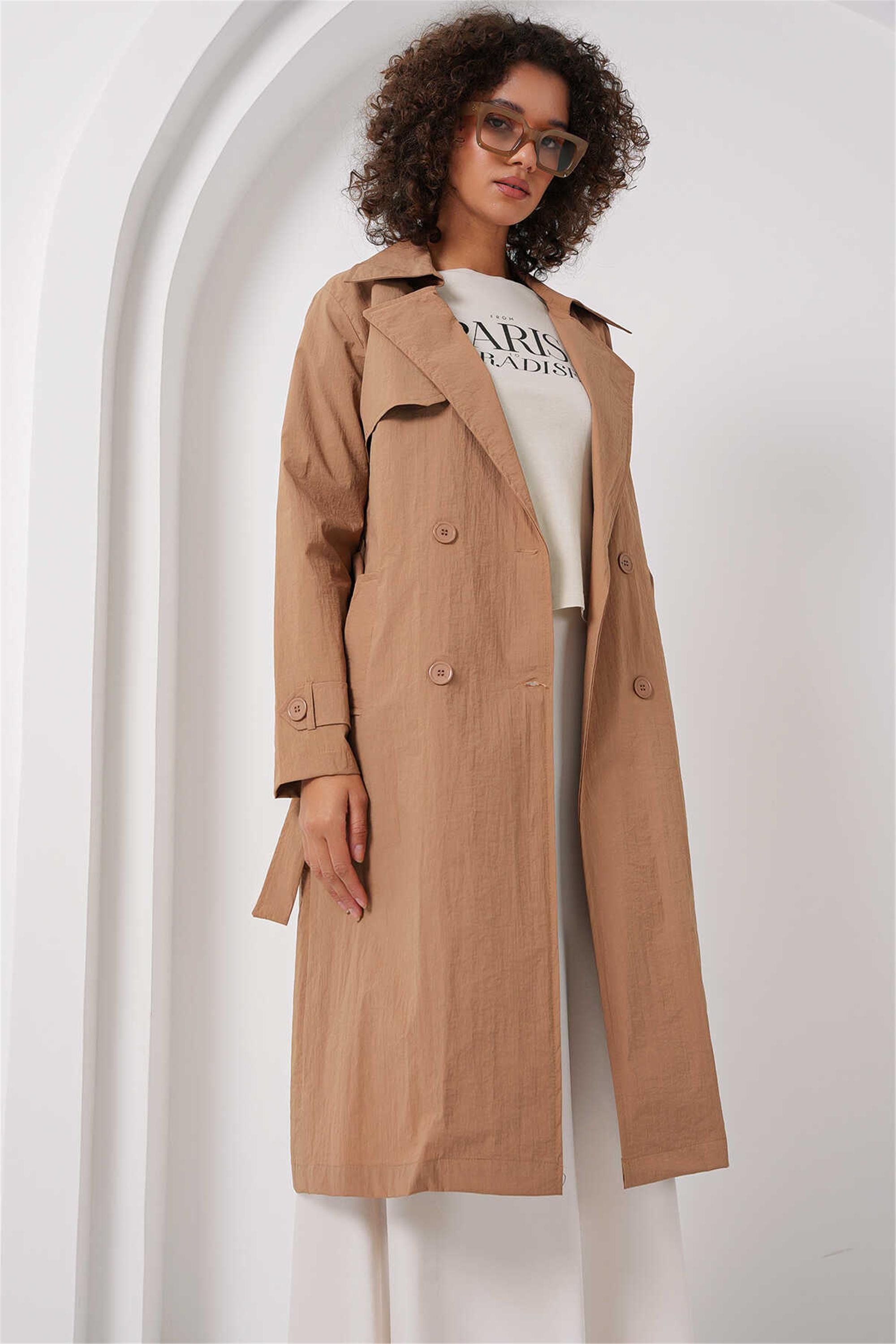 Bigdart 5938 Camel Kadın Trenchoat