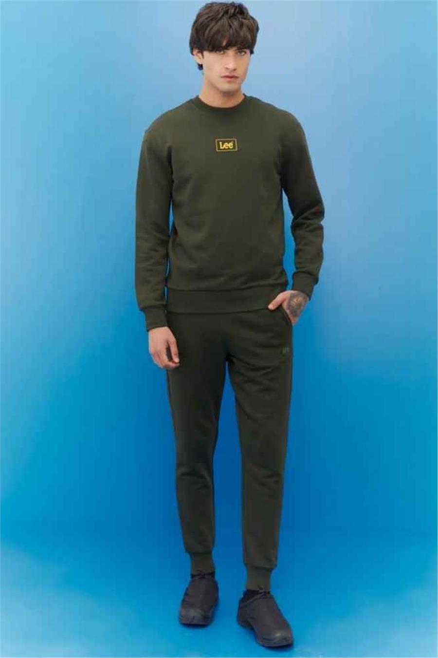 https://www.cetinkaya.com.tr/Lee L212299 801 Hakı Erkek Bısıklet Yaka Sweatshırt