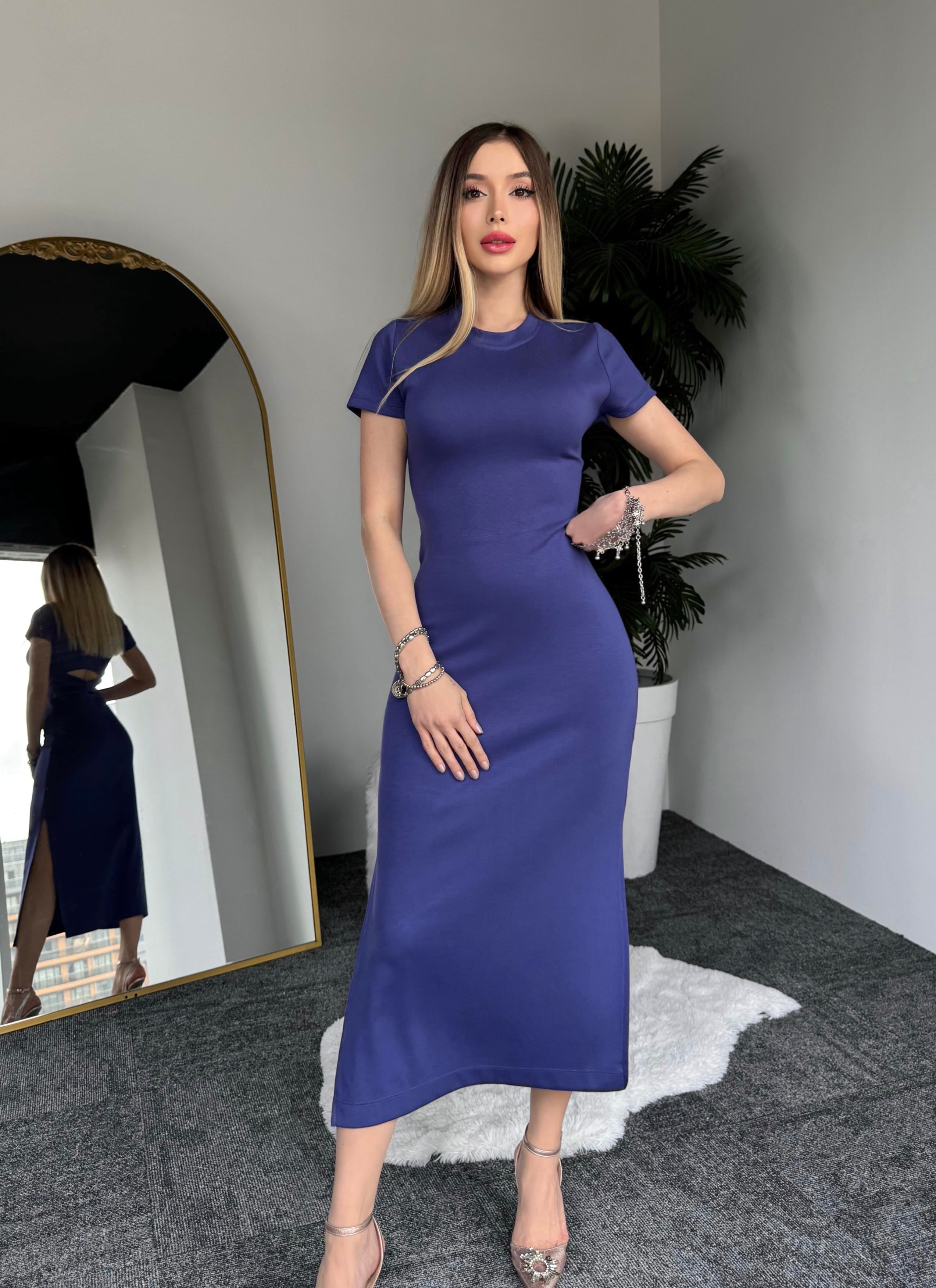 Linvia99 Yanları Yırtmaçlı Bel Detaylı Livia Elbise