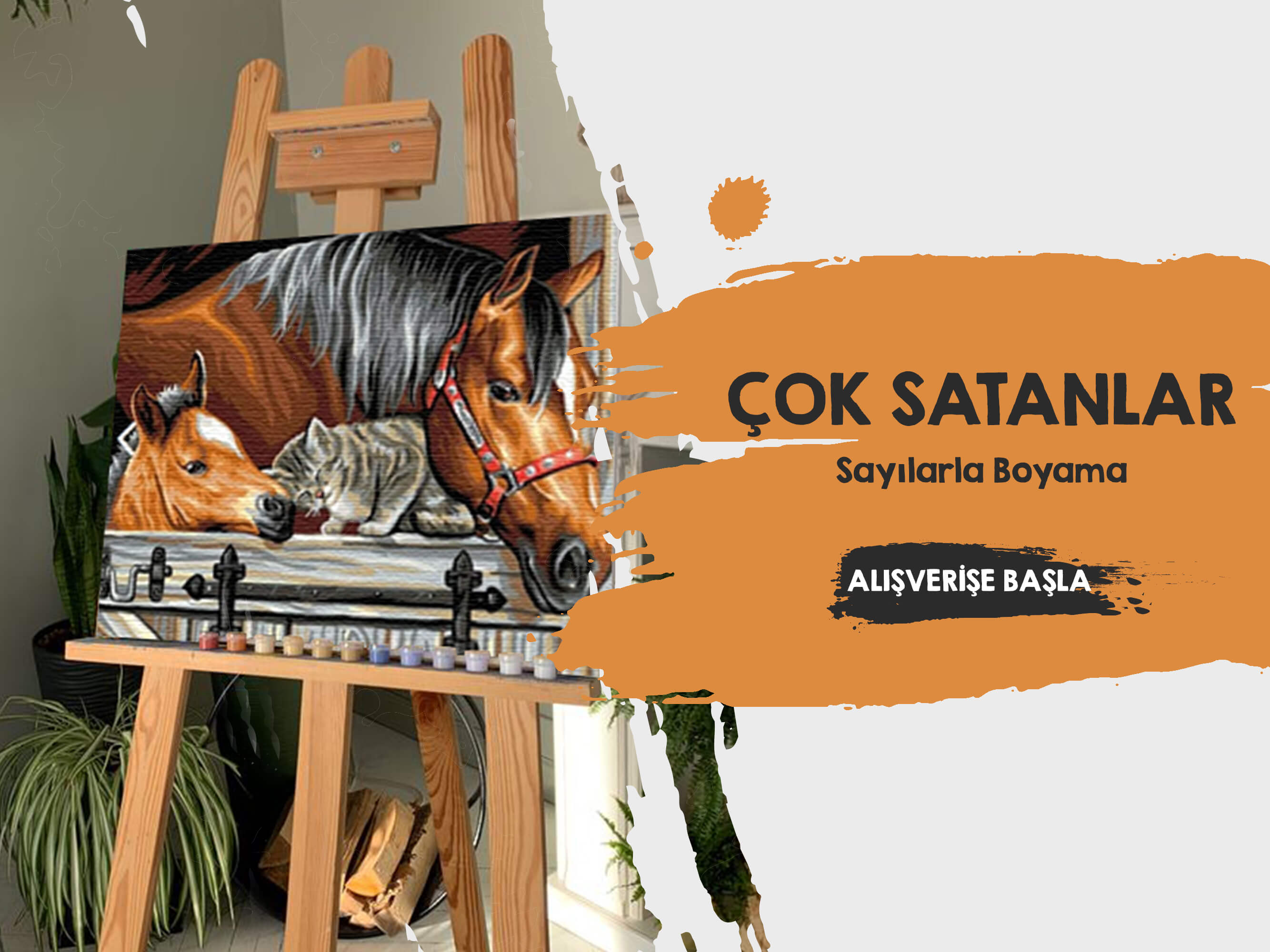 Çok satan sayılarla boyama setleri