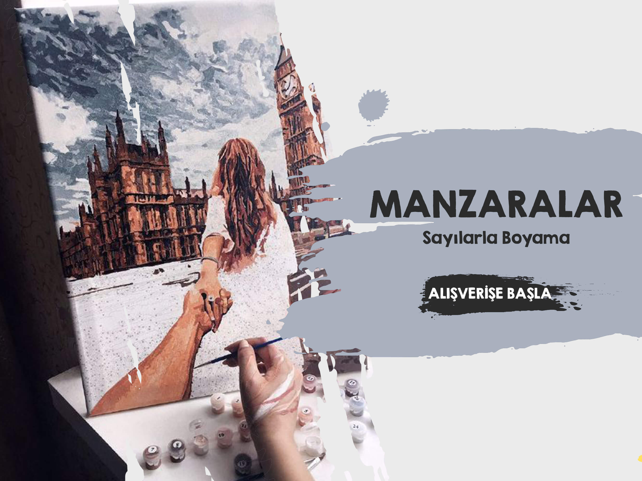 manzaralar sayılarla boyama setleri