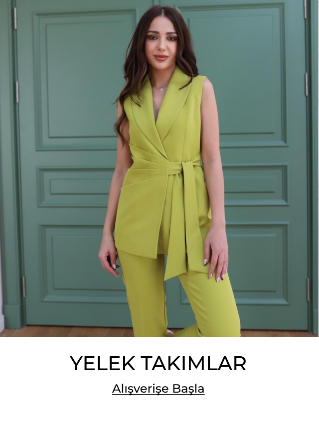 kadın yelekli takım