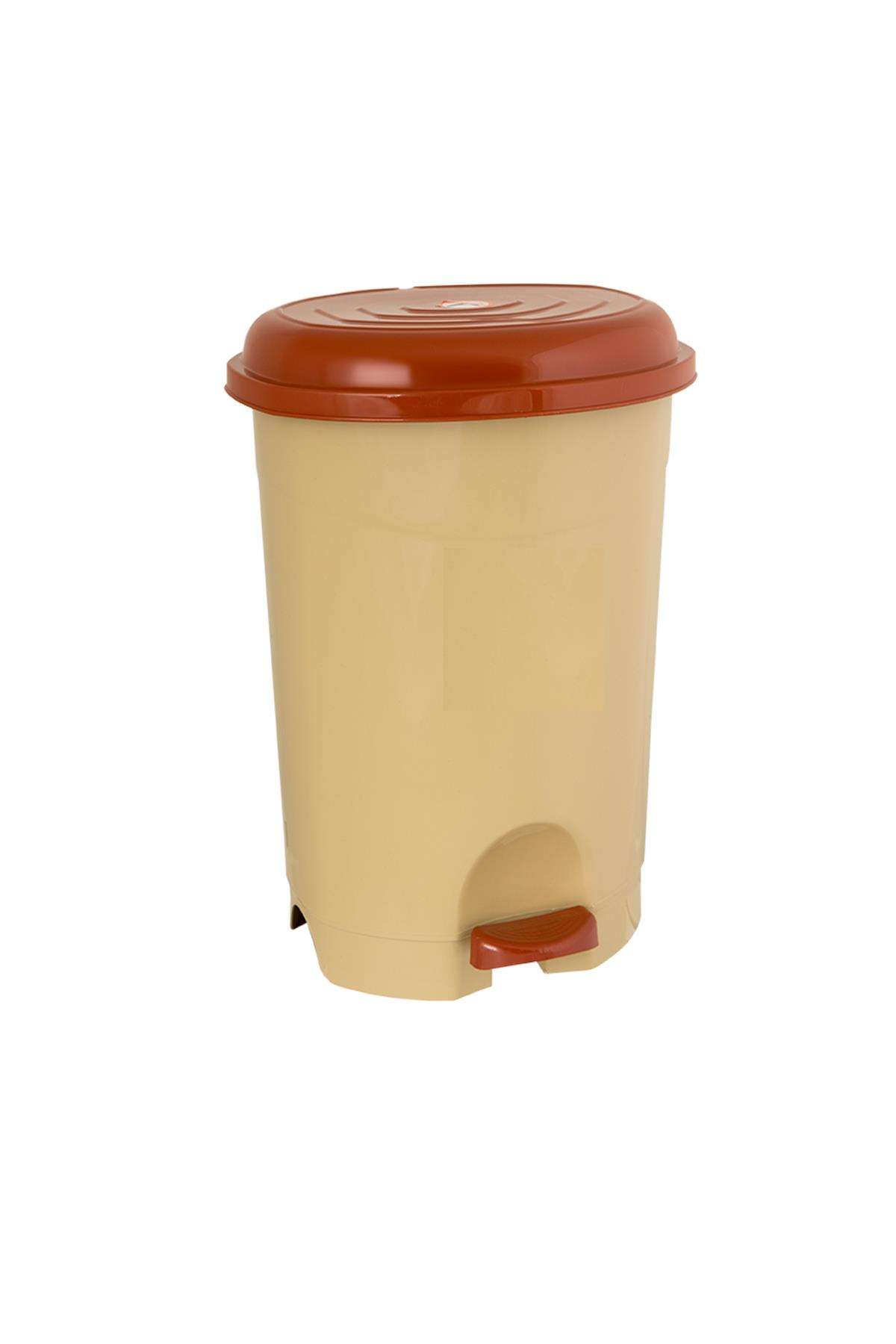 Pedallı Çöp Kovası 22 LT No. 4 Kahve / Bej | Uğurlar Plastik