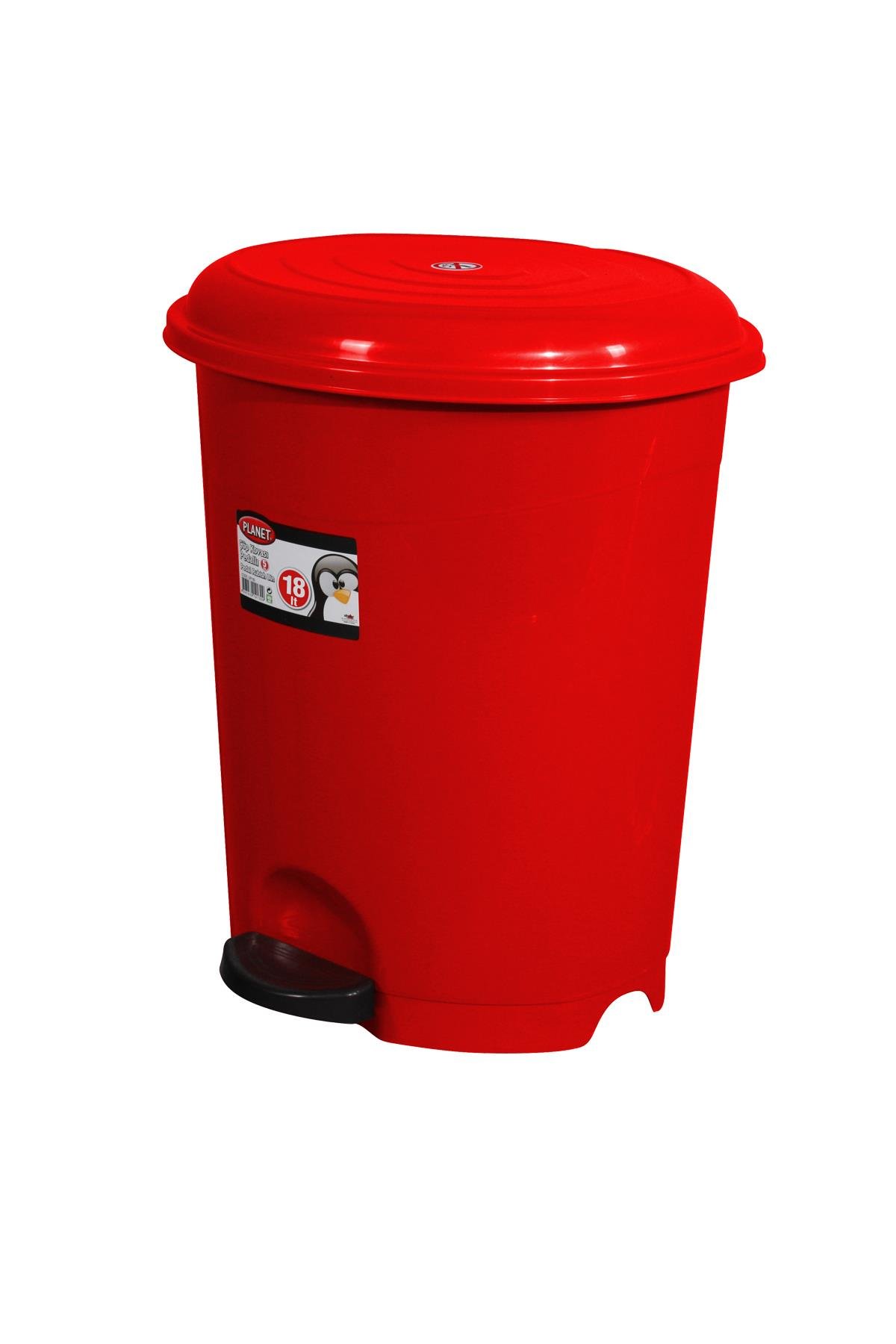 Pedallı Çöp Kovası 50 LT No. 5 Kırmızı | Uğurlar Plastik