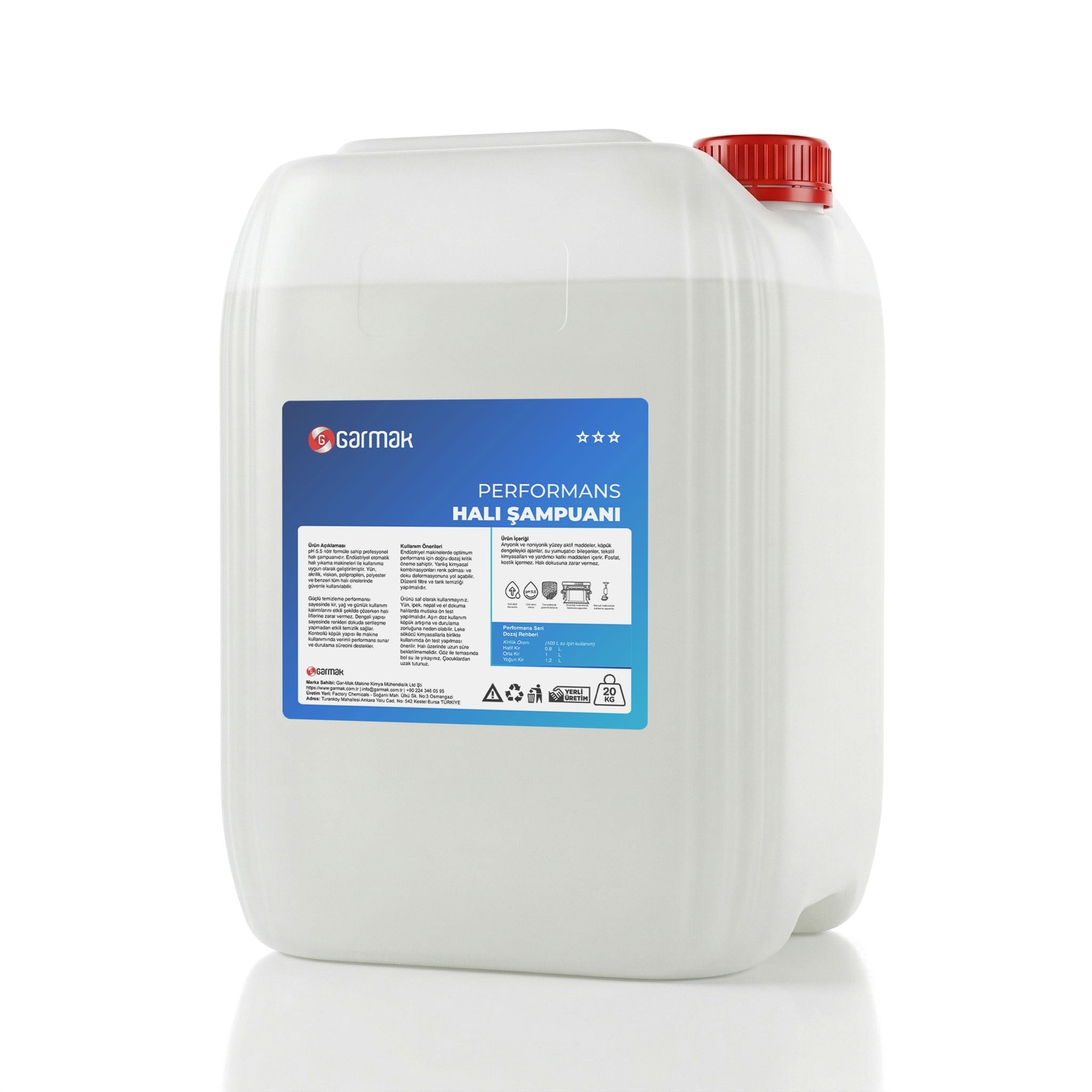 Garmak Performance Carpet Shampoo 20 LT