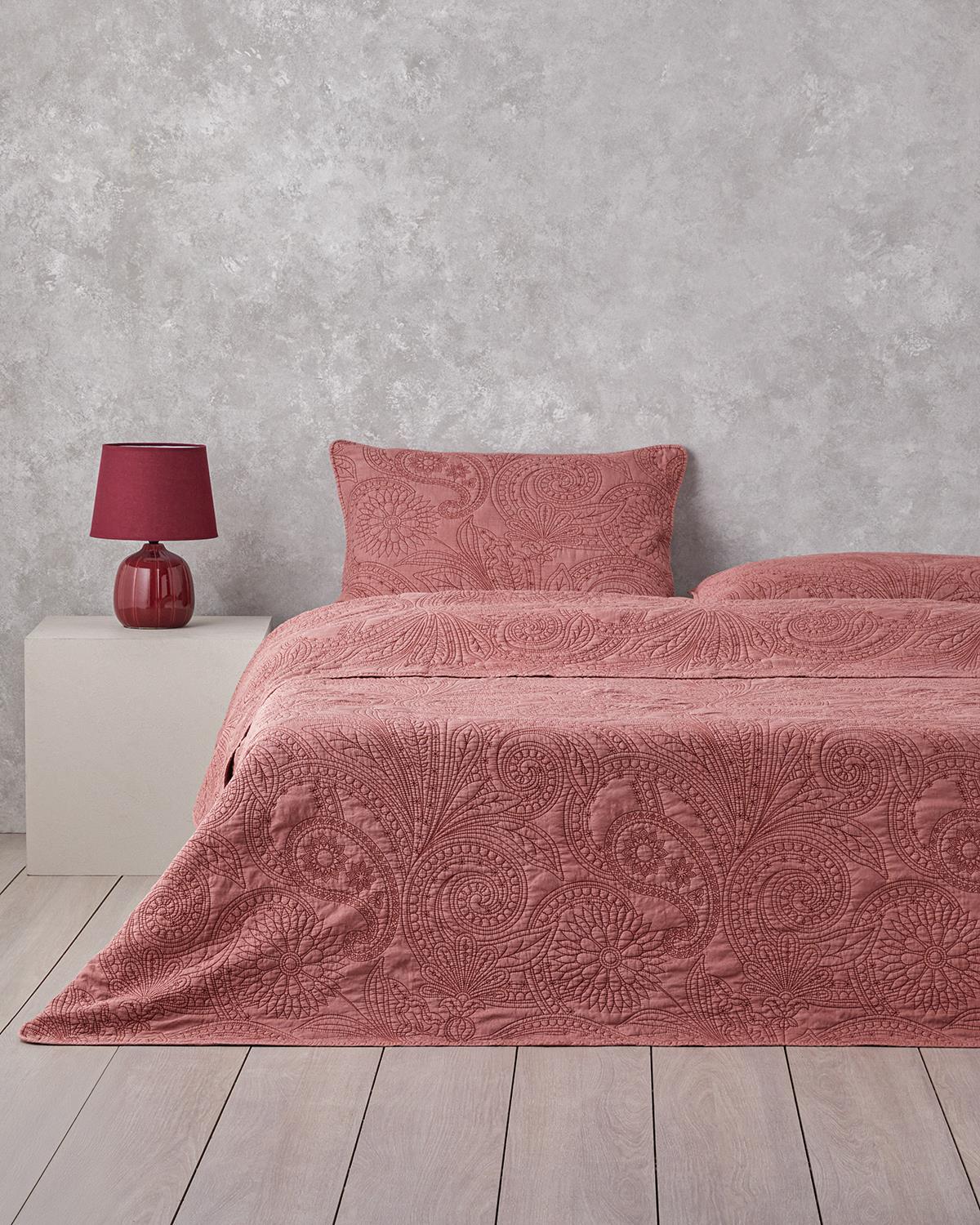 Jardin Belle King Size Yatak Örtüsü Takımı 240x220 cm Bordo