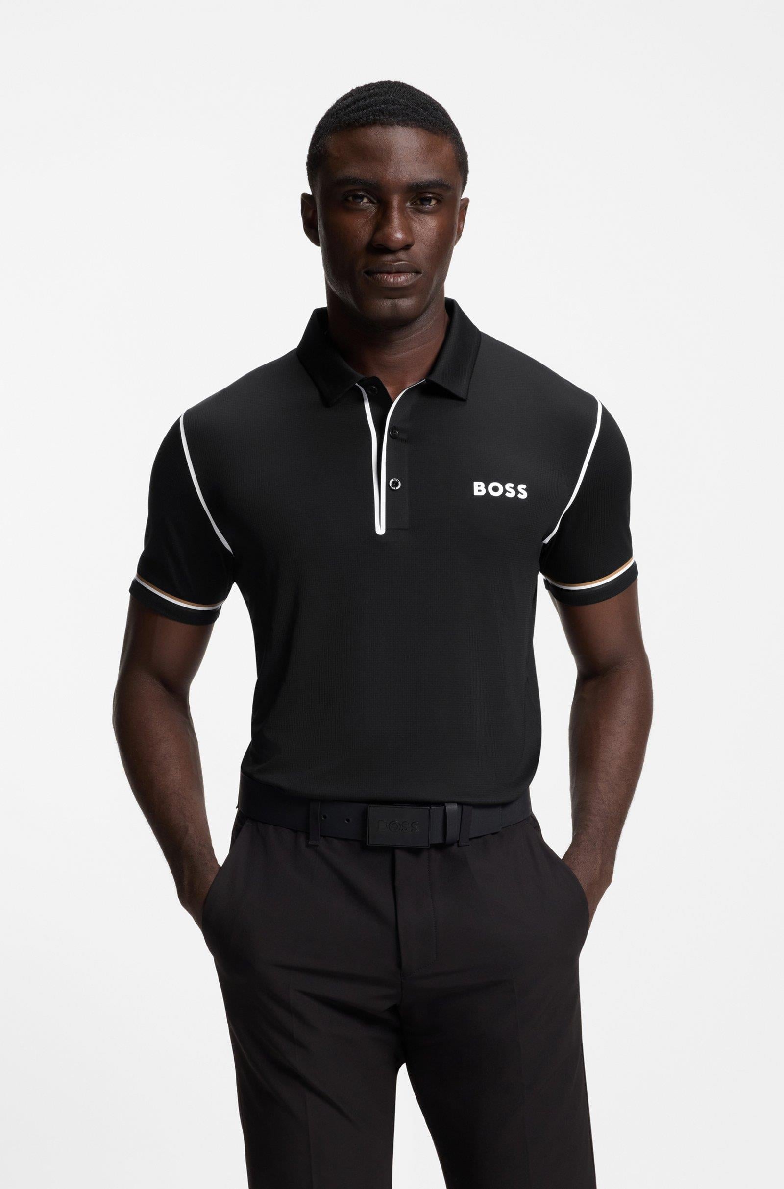 BOSS Dokuma Siyah Polo Yaka T-Shirt - 50543352-001 | Wejaar