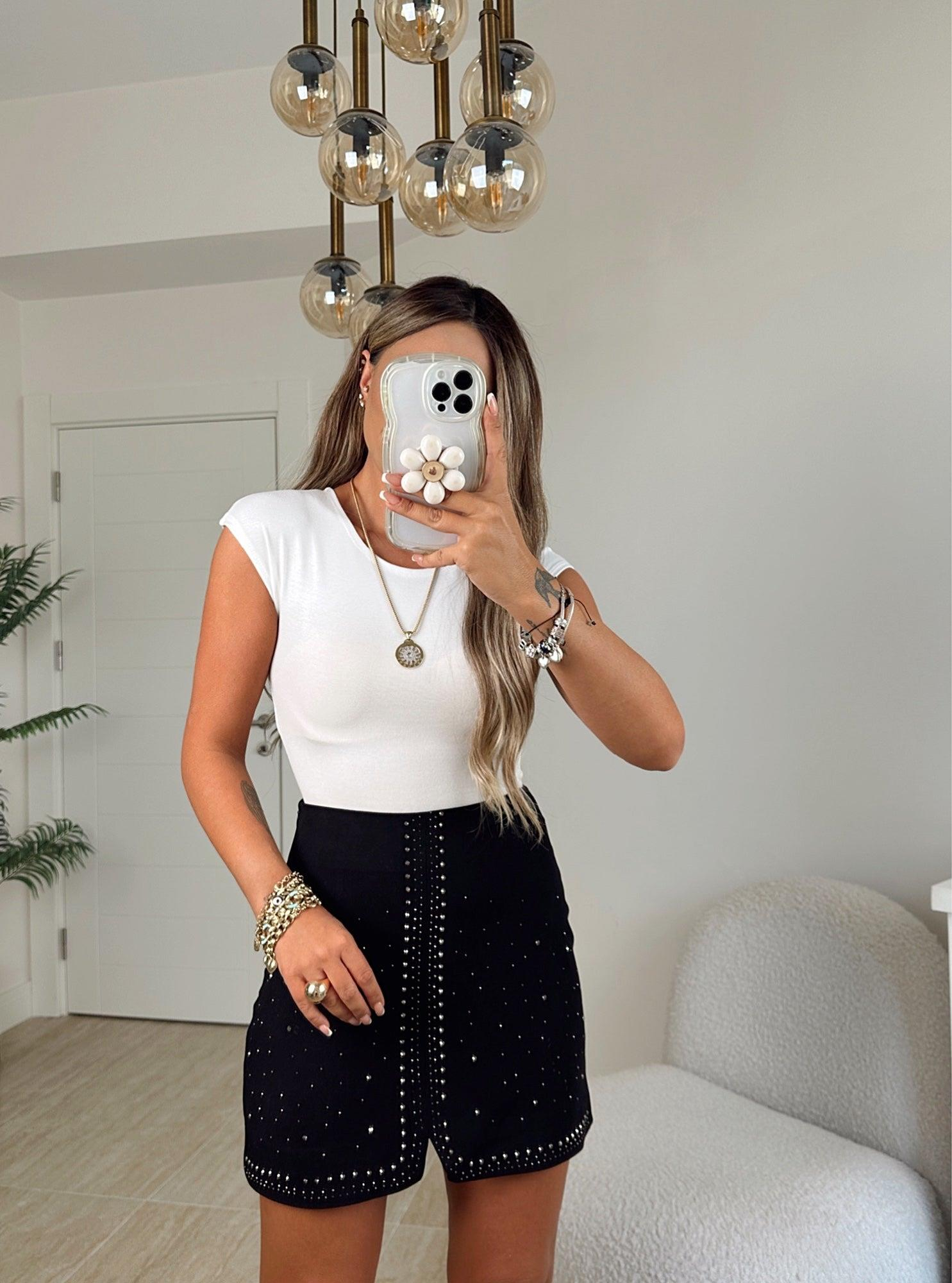 Karol Bisiklet Yaka Kısa Kol Beyaz Pamuklu Badi · 8