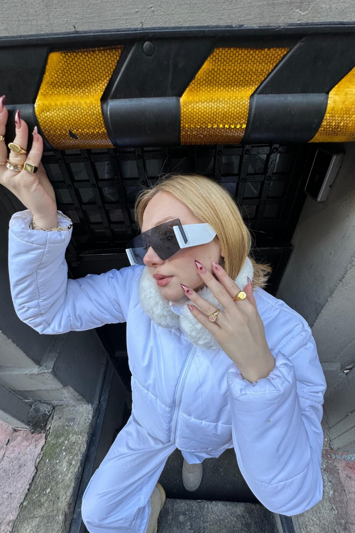Elsi Kadın Rave Güneş Gözlüğü Beyaz - falaneyewear.com