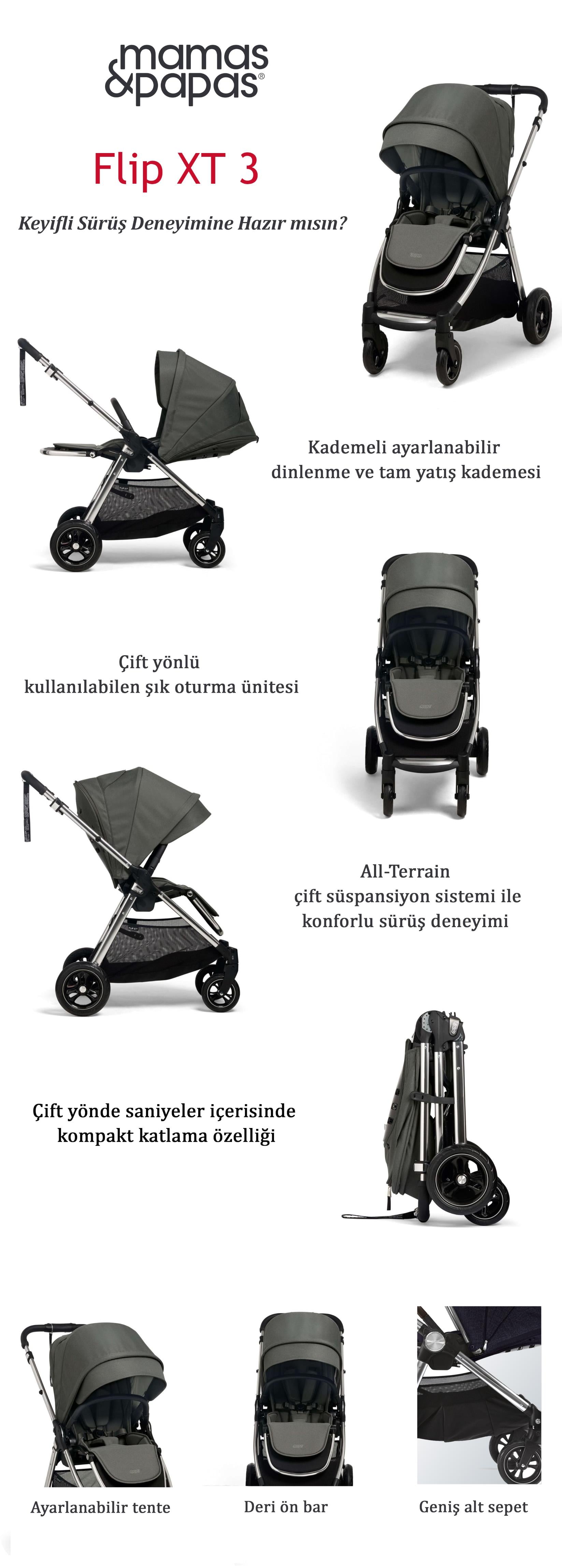 Mamas Papas Flip XT 3 Cosmo Travel Sistem Bebek Arabası Harbour