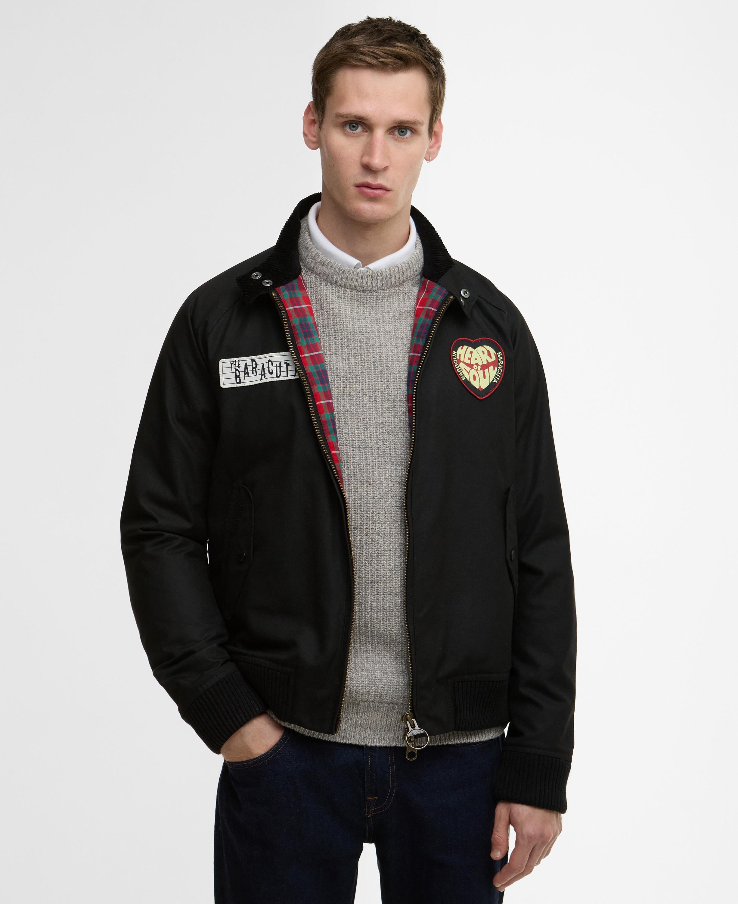 【Mサイズ】Barbour×BARACUTA Portonジャケット　ブラック barbour-x-baracuta-badged-
