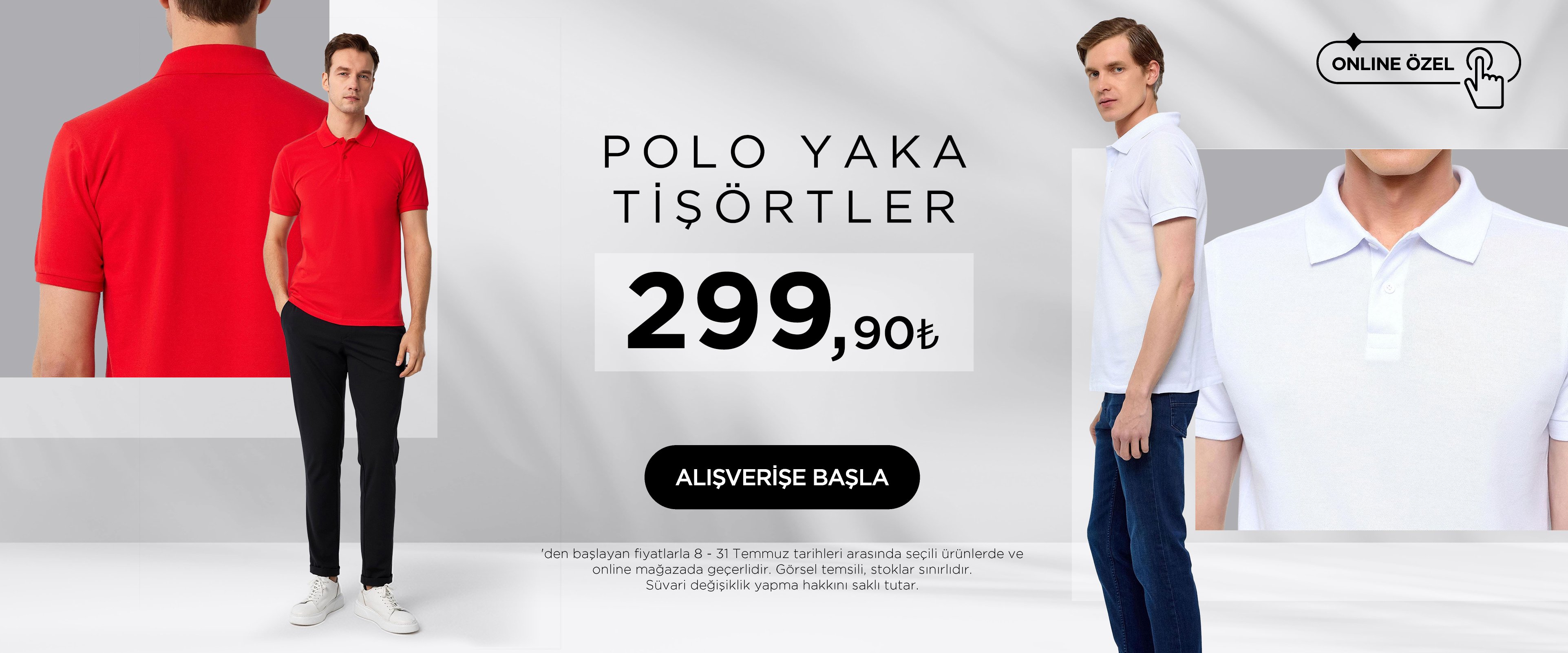Polo Yaka Tişörtler 299,90TL'den Başlayan Fiyatlarla!