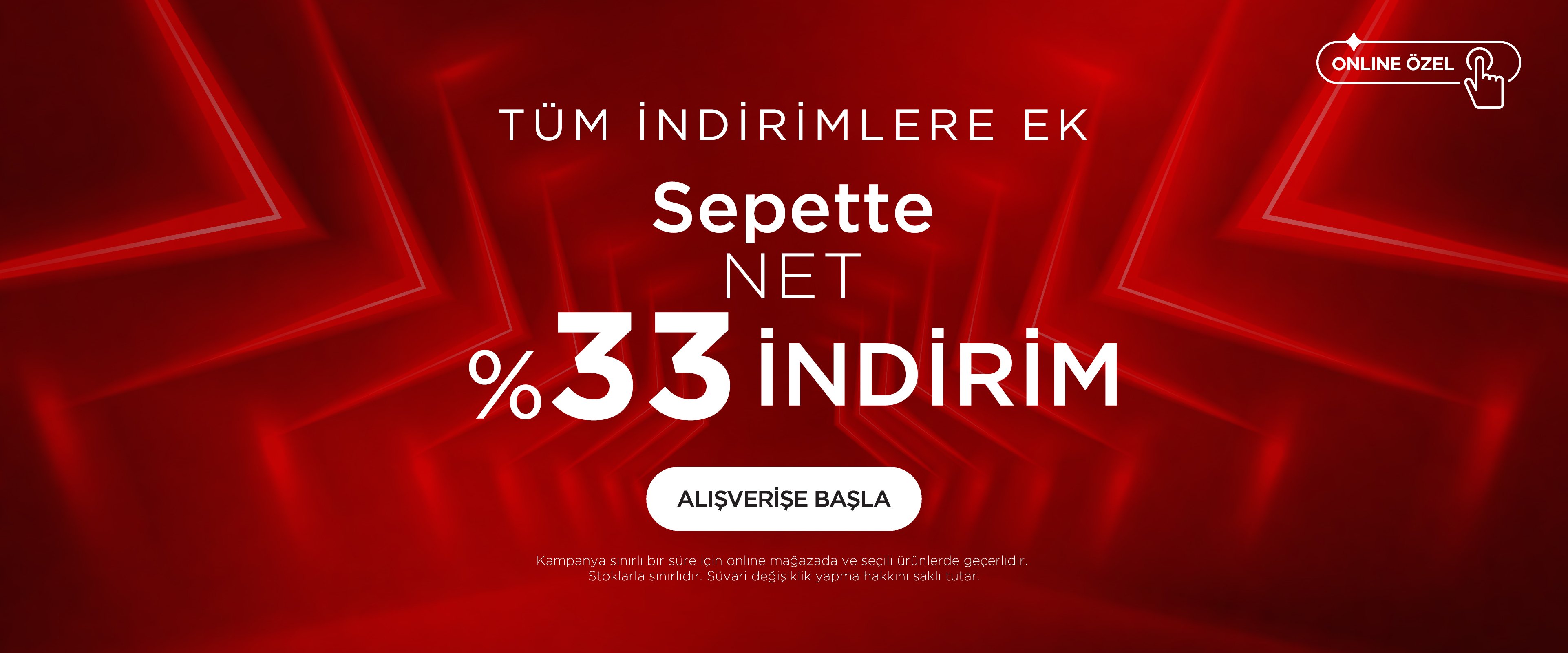 Tüm İndirimlere Ek %33 İndirim