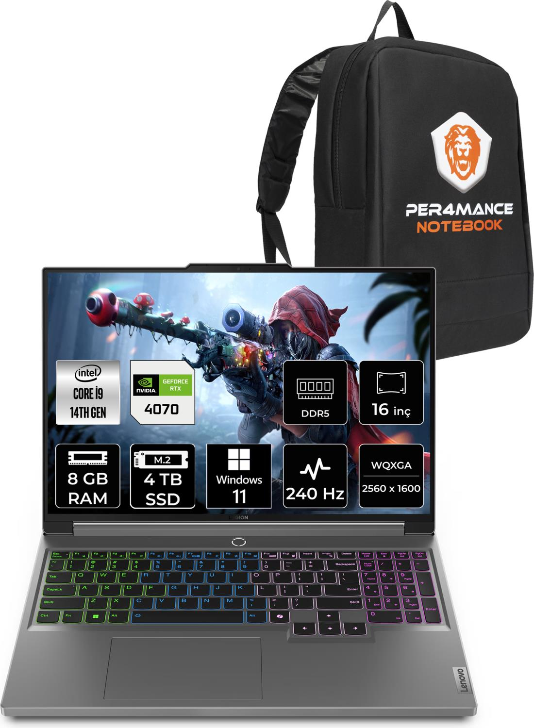 Lenovo Legion 5 Intel Core I9 14900HX 8GB 4TB SSD RTX4070/8GB 140W