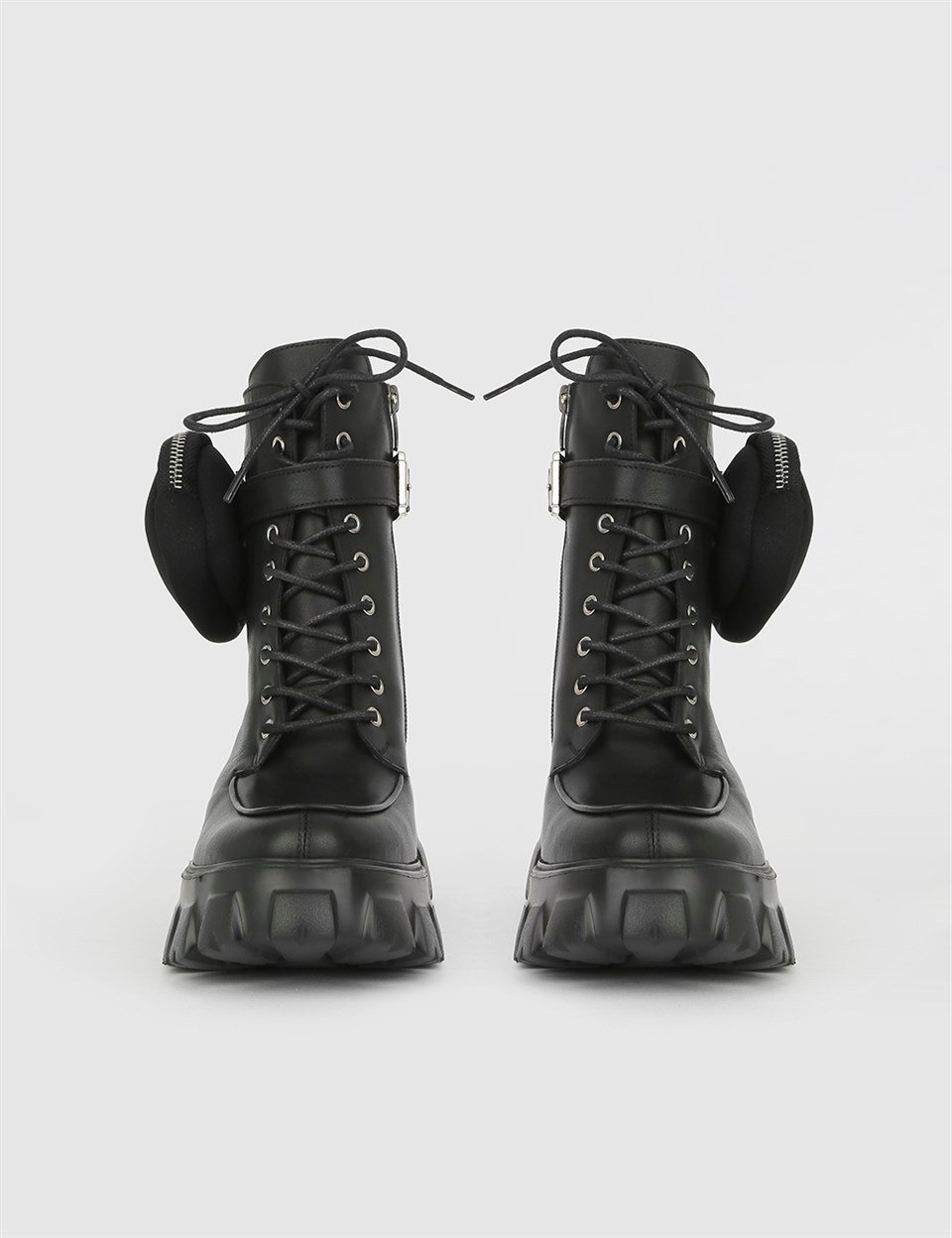Glasyo Black Leather Women's Boot - İLVİ