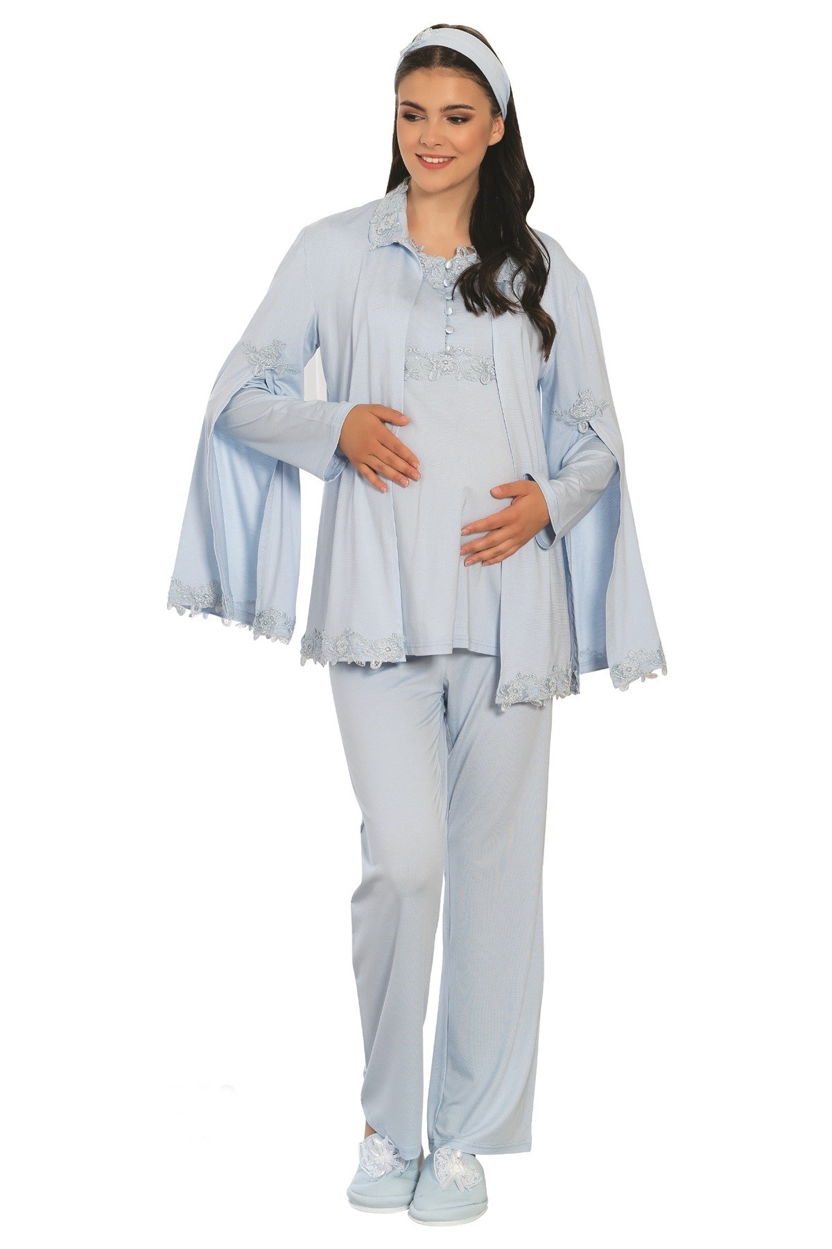 By Mecit 5104 Lohusa Pijama Takımı
