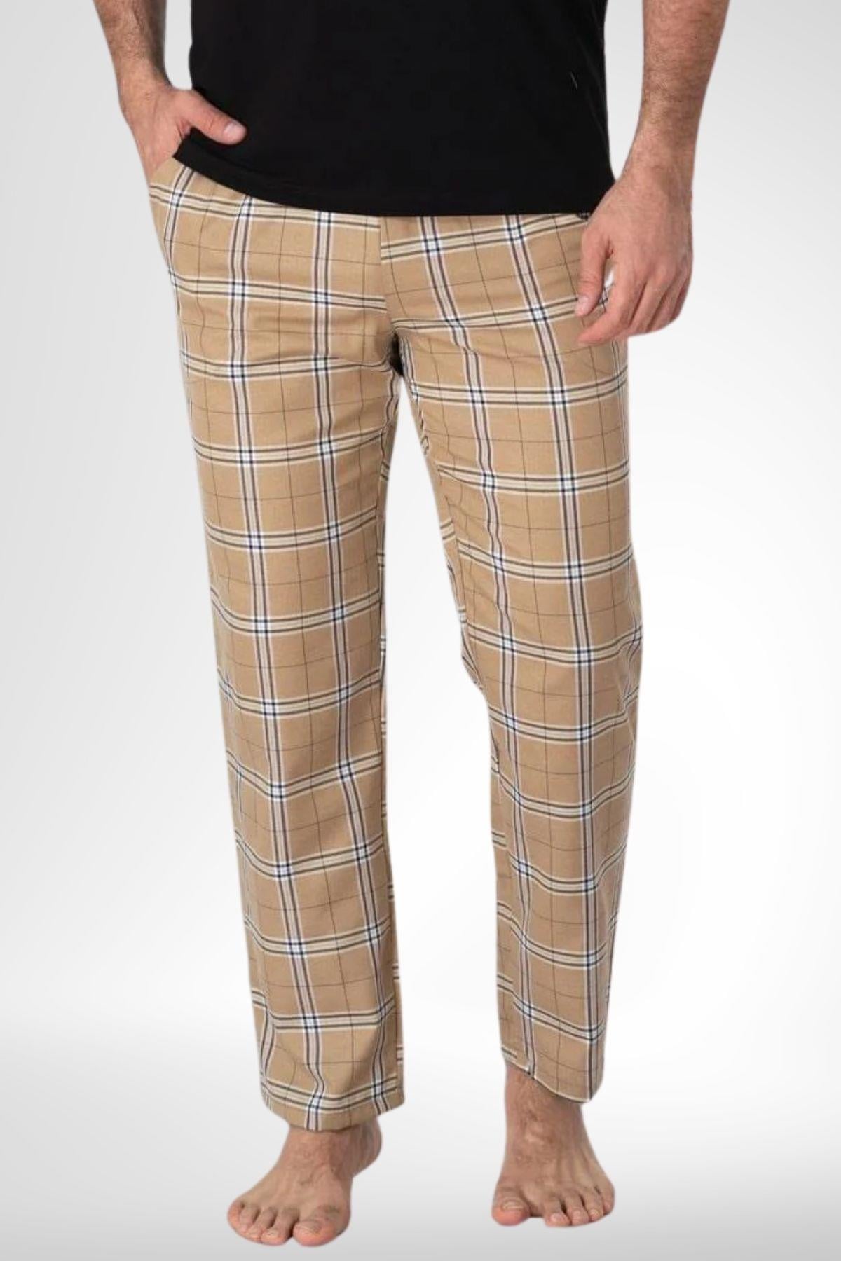 MECİT PİJAMAMecit 3002 Kahve Ekoseli Erkek Tek Alt Pijama