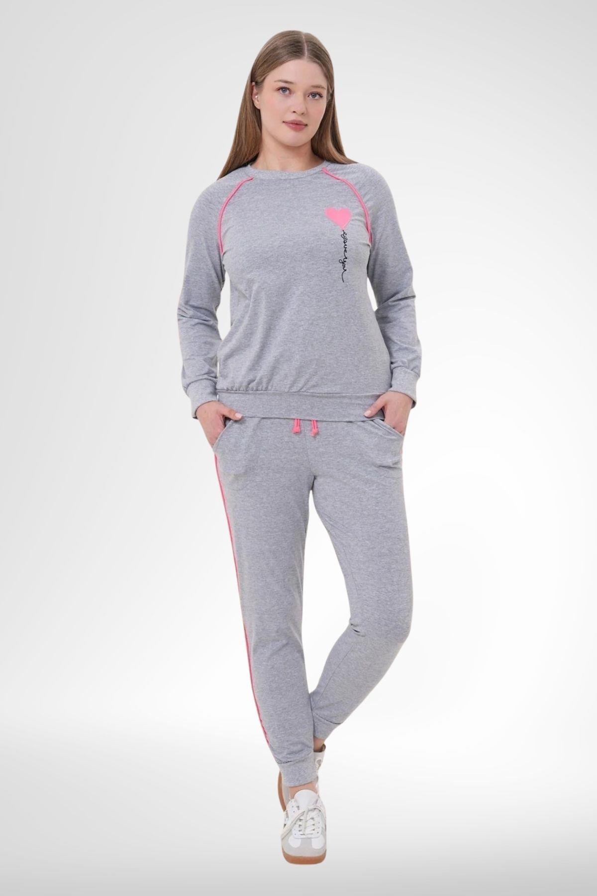 MECİT PİJAMAMecit 6200 Gri Spor Kadın Pijama Takımı