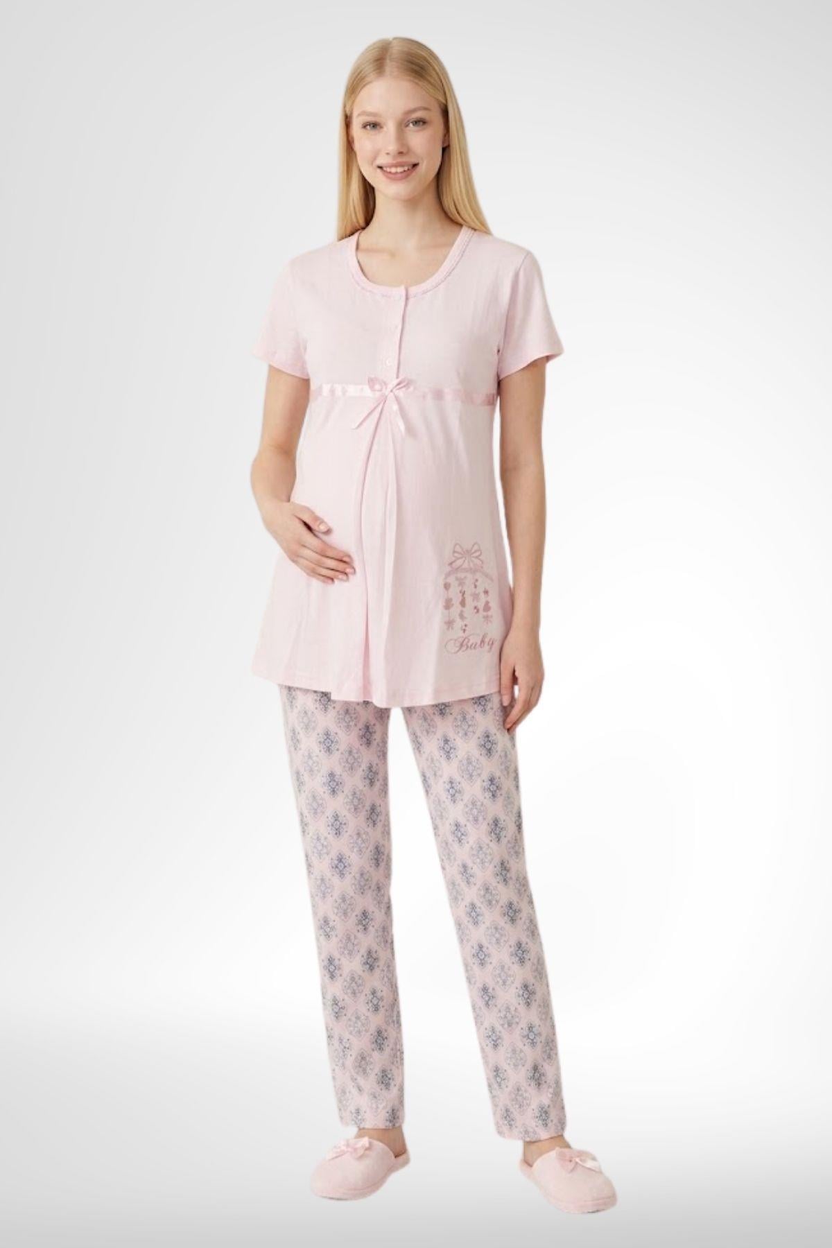 MECİT PİJAMAMecit 6350 Pembe Hamile Lohusa Pijama Takımı