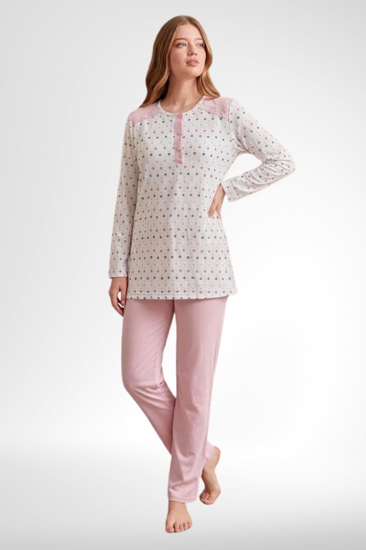 MECİT PİJAMAMecit 6355 Pembe Büyük Beden Kadın Pijama Takımı