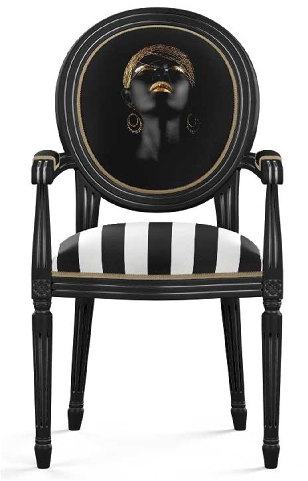 Afrikalı Kadın 70x70cm Pano Baskılı Kumaş