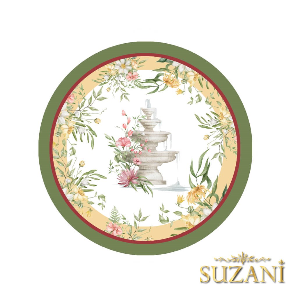 Antik Çiçek Desenli 3'lü Supla Kumaşı