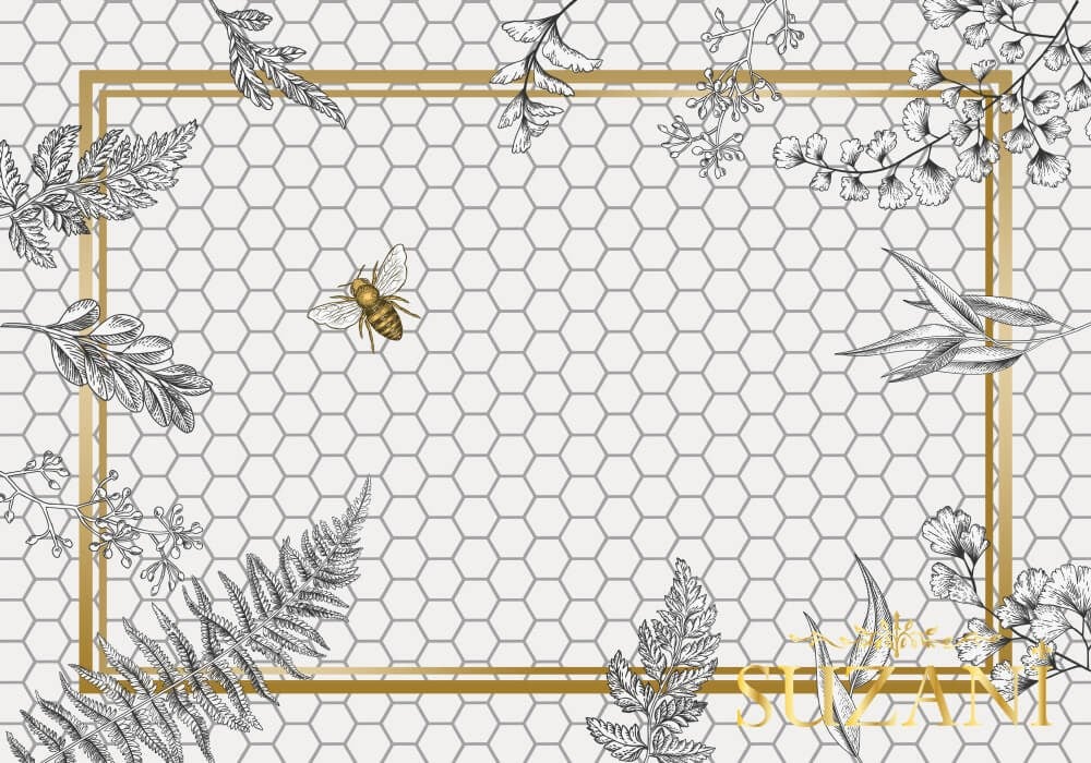 Arı-Petek Desenli 3'lü Amerikan Servisi Kumaşı