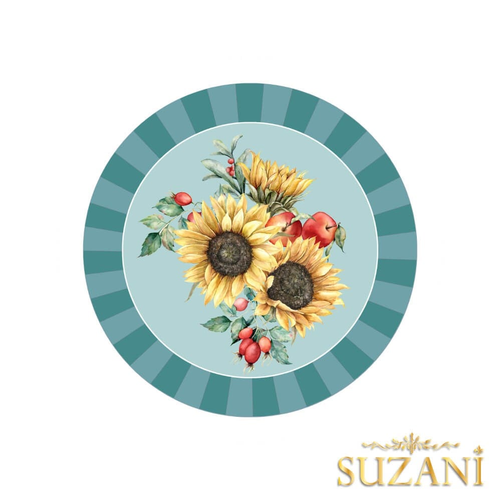 Ayçiçeği Desenli 3'lü Supla Kumaşı