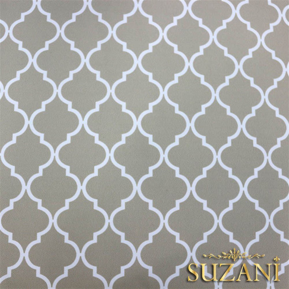 Bej Zemin Üzeri Moroccan Desenli Kumaş