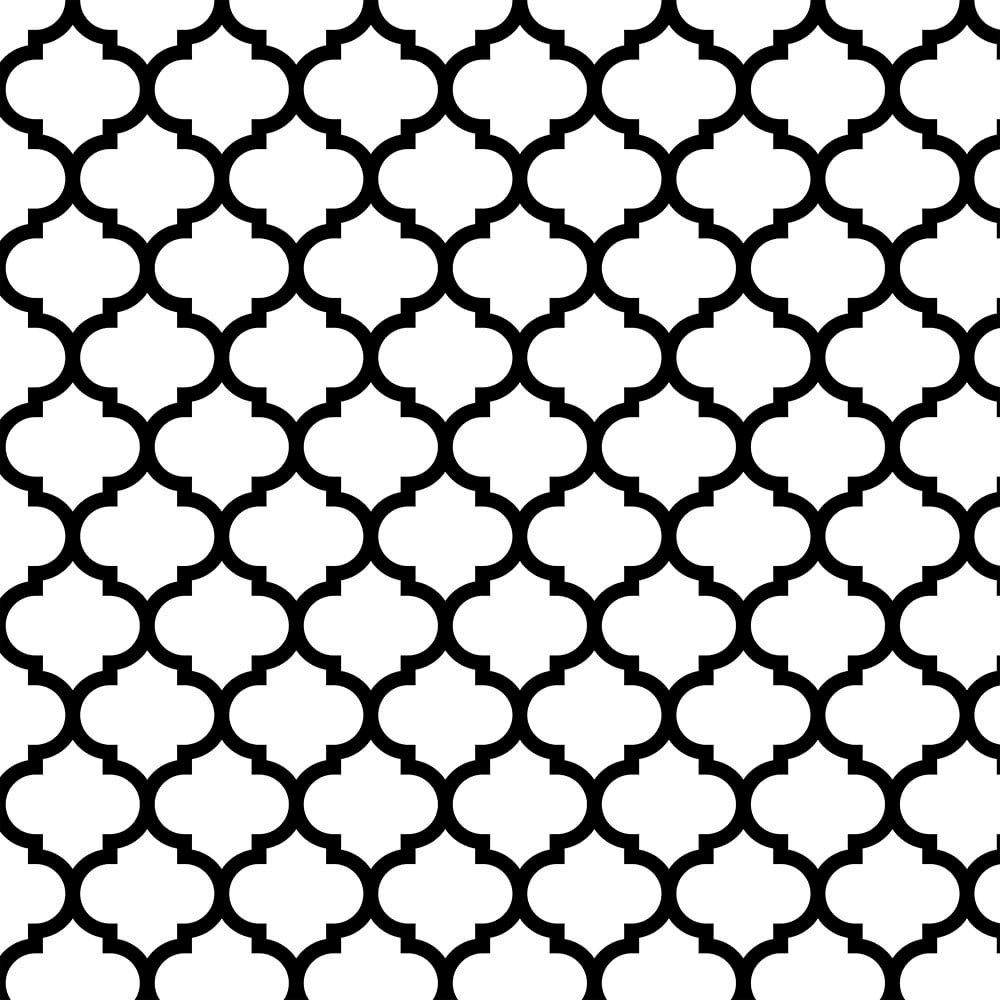 Beyaz Fas Desenli Kumaş