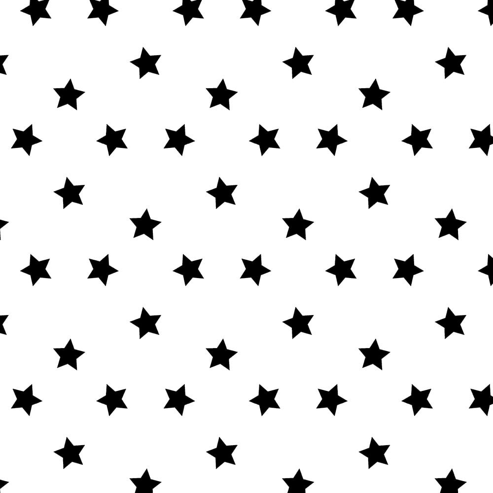 Beyaz Zemin Dağınık Yıldızlı Kumaş