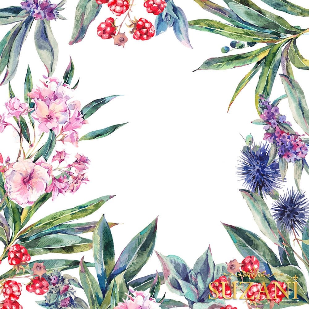 Böğürtlen Desenli 3'lü Pano Kumaş