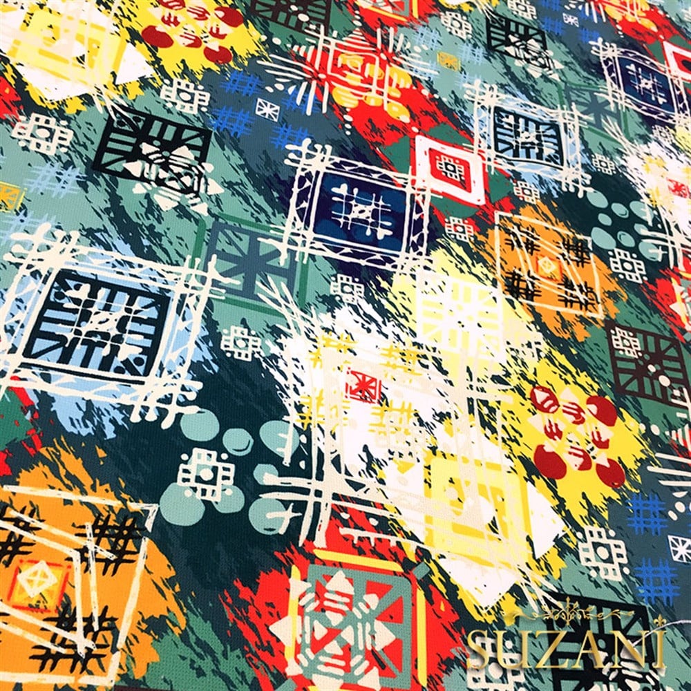 Bohem Eskitme Desenli Kumaş