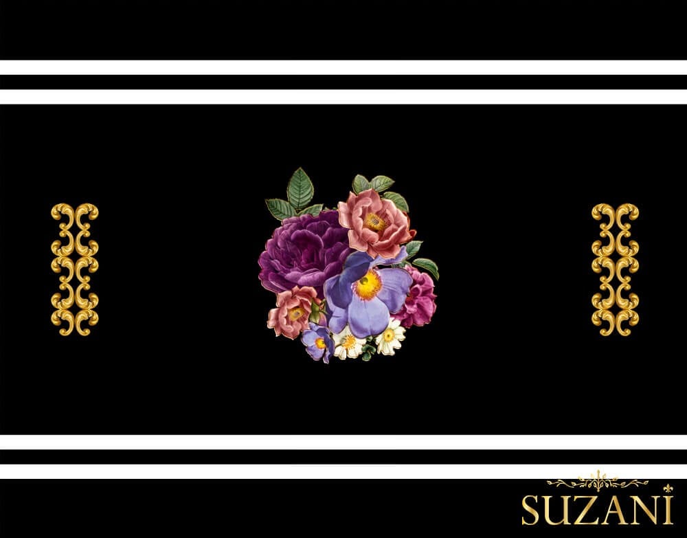 Çiçek Desenli 3'lü Amerikan Servisi Kumaşı