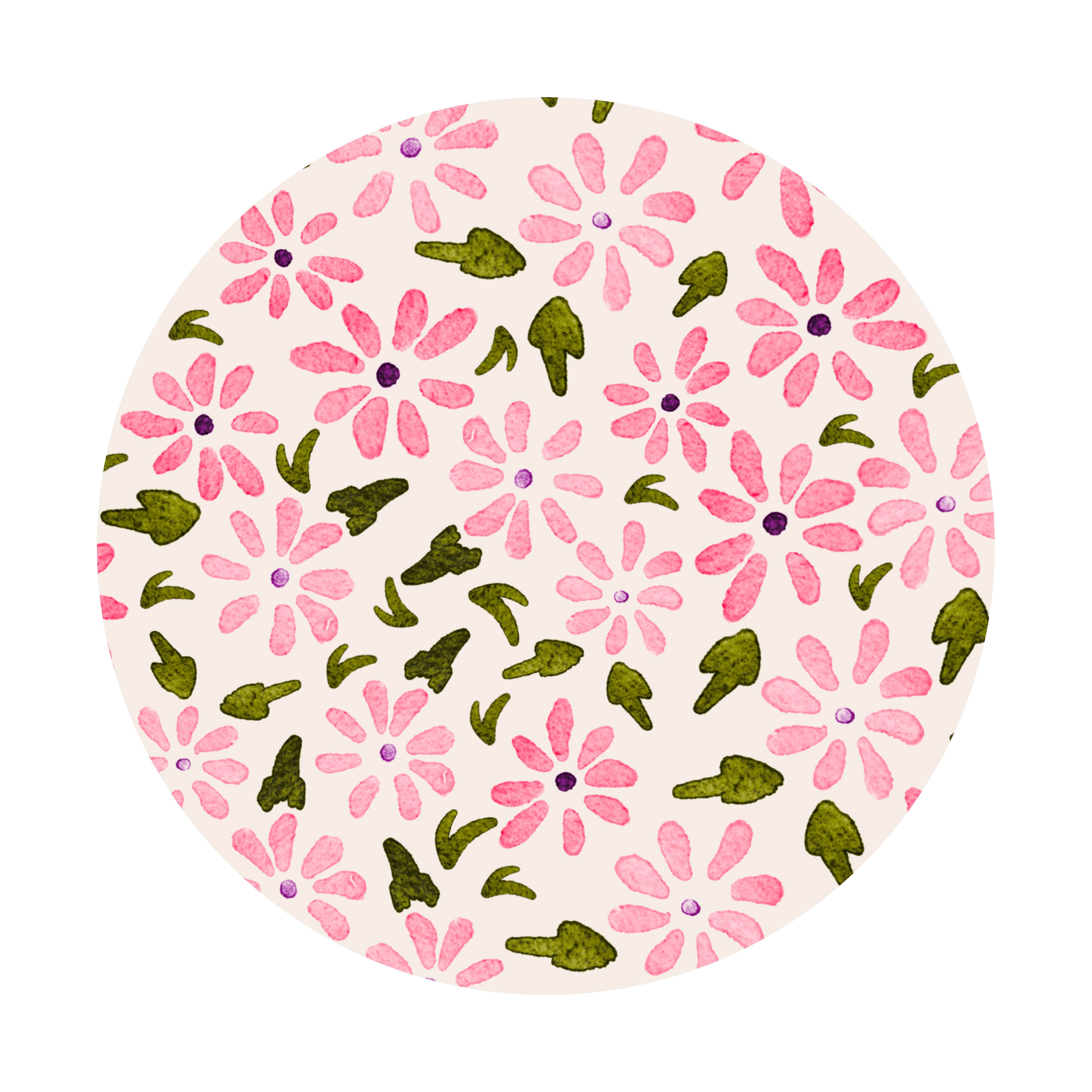 Çiçekli Şal Desenli Dikişsiz 3'lü Supla Kumaşı