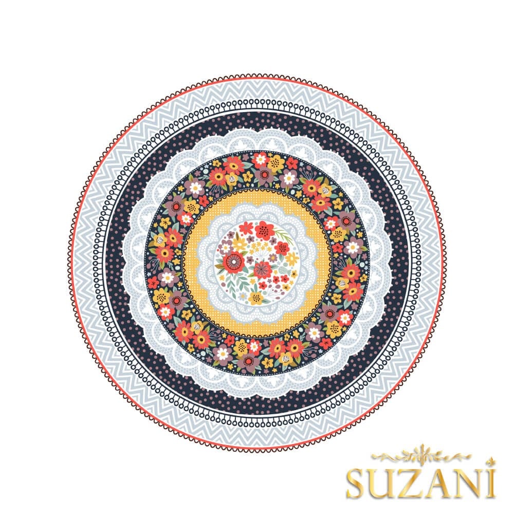 Dantel Desenli 3'lü Supla Kumaşı