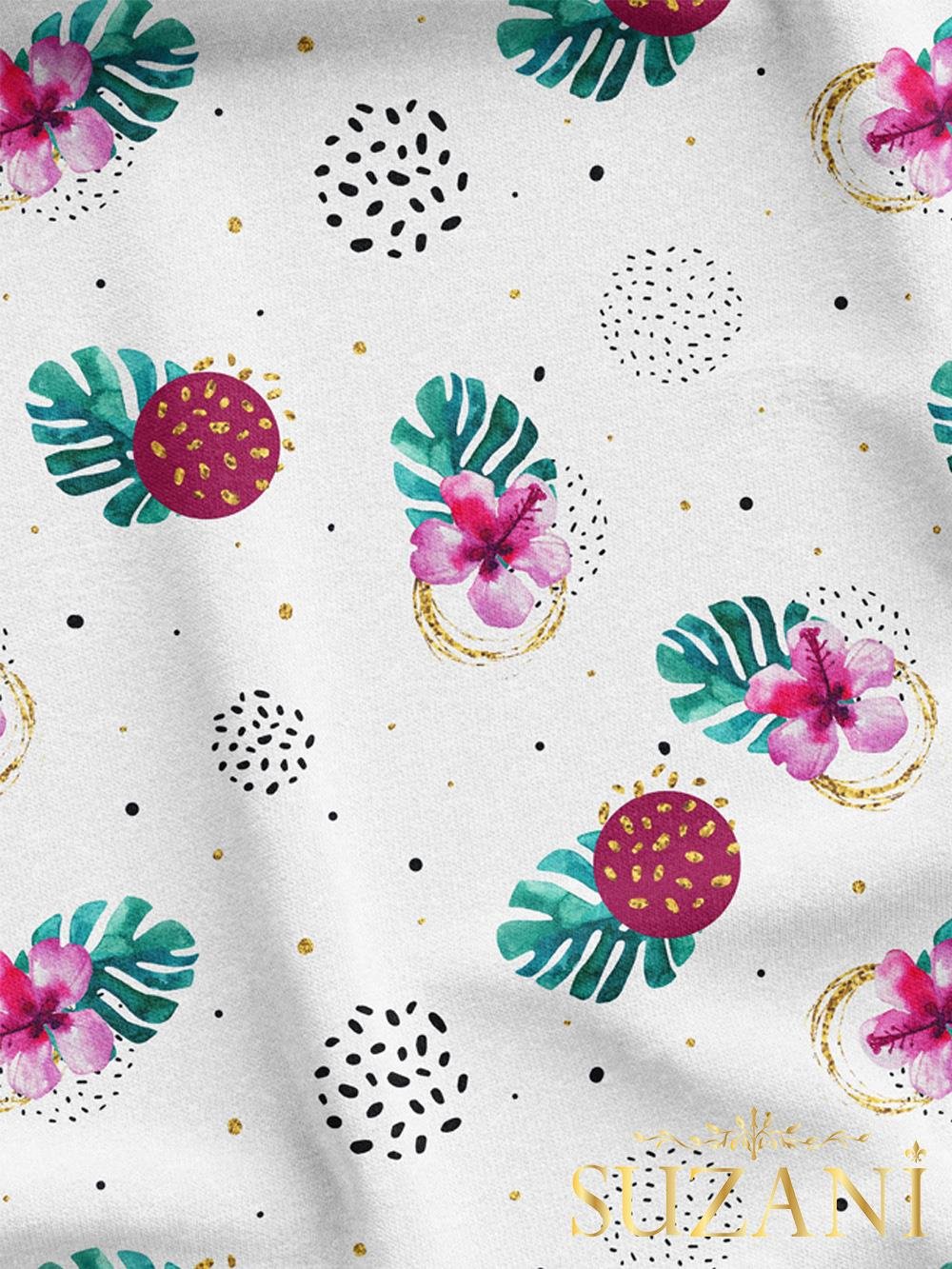 Deve Tabanı Geometrik Desenli Dijital Baskılı Kumaş