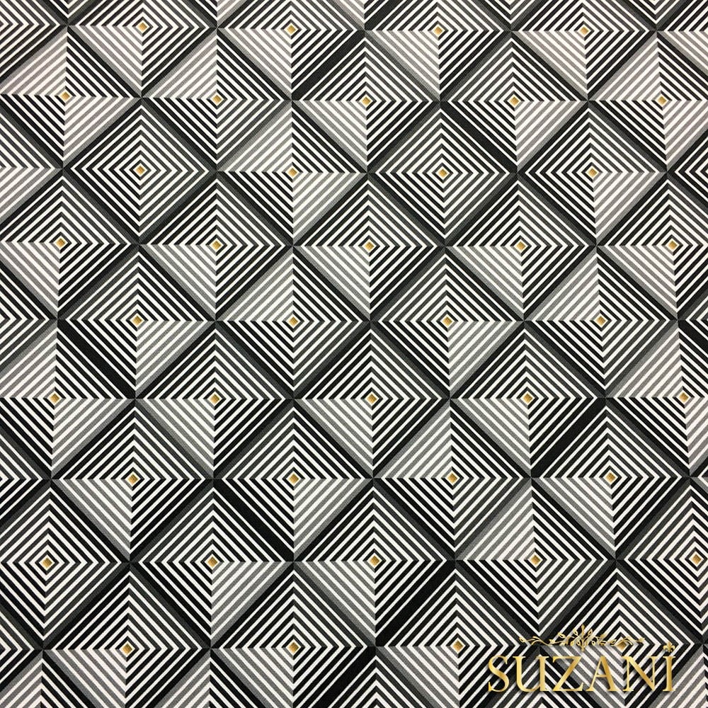 Elegant Karolar Desenli Kumaş