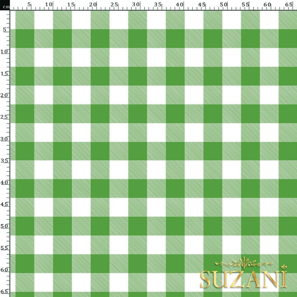 Fıstık Büyük Pötikare Desenli Dijital Baskılı Kumaş